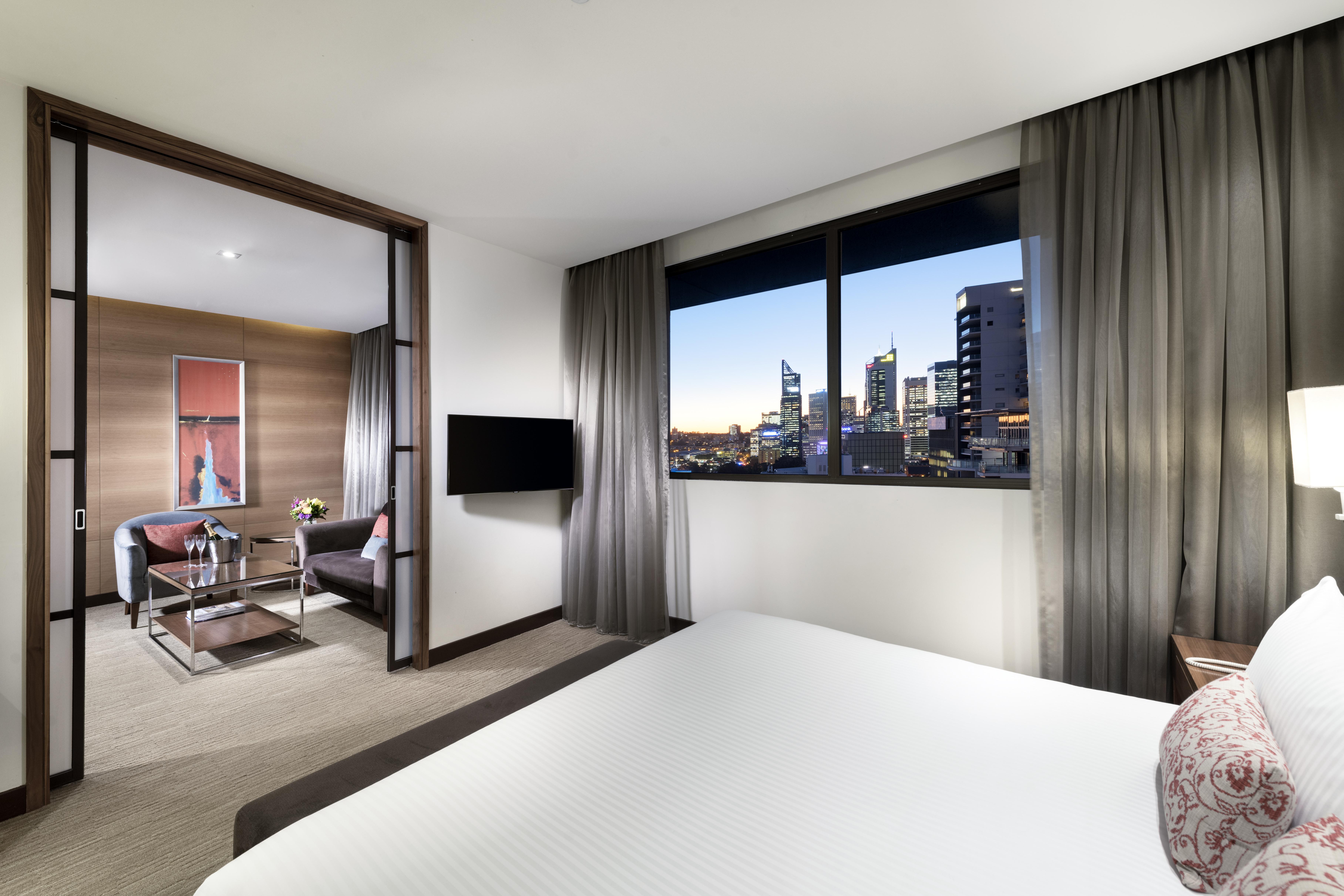 Hotel Pan Pacific Perth Extérieur photo A bedroom at the hotel